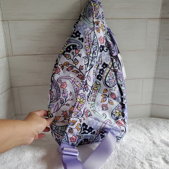 Vera Bradley Lighten Up Essential Sling Backpack in Maddalena Paisley Soft